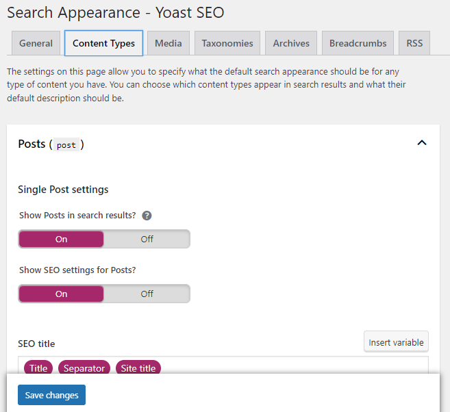 search seo content type
